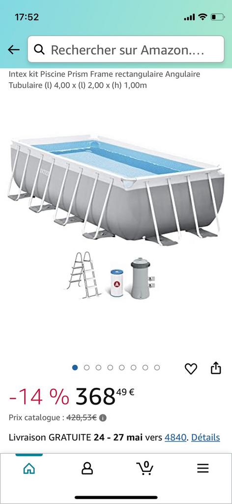 Piscine, avec chauffage et filtre à sable, Enlèvement, Comme neuf