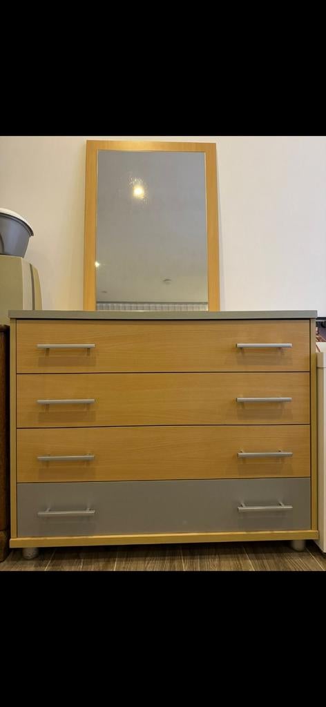 Commode met spiegel en 2 nachtkastjes, Enlèvement