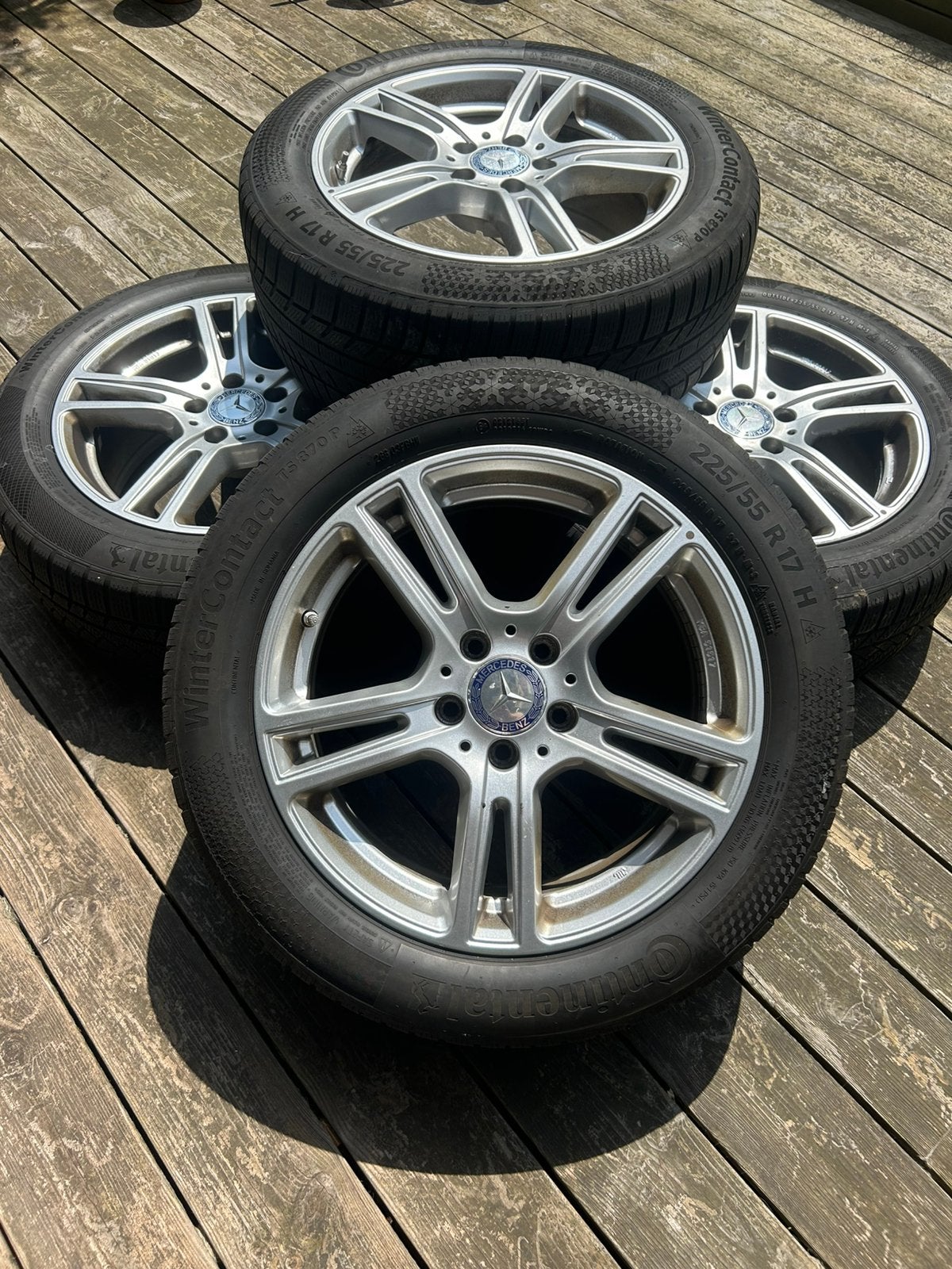 Originele Mercedes E-Klasse W213 17" velgen + winterbanden, Auto-onderdelen, Ophalen, Banden en Velgen, Nieuw, 17 inch