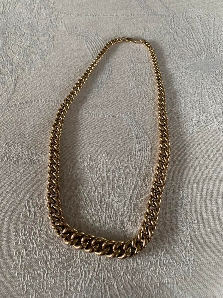 Collier 44 cm plaqué or, Bijoux, Sacs & Beauté, Enlèvement, Utilisé, Or, Autres matériaux