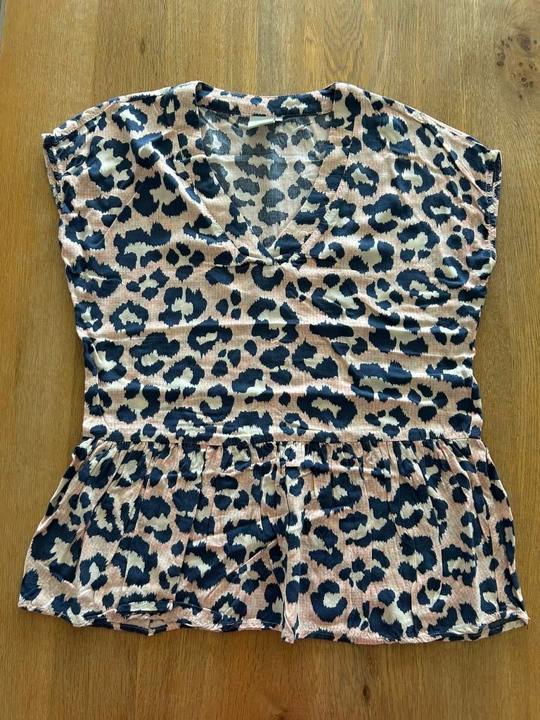 Blouse peplum top Ichi maat S, Ophalen of Verzenden, Zo goed als nieuw, Roze, Maat 36 (S)