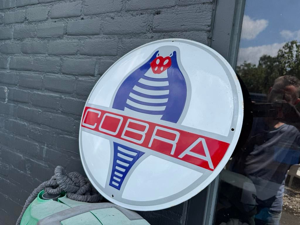 Panneau d'affichage en émail COBRA, Enlèvement ou Envoi, Utilisé, Panneau publicitaire
