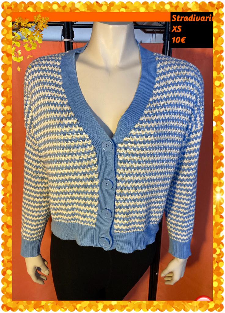 Vest dames 34 stradivarius, Maat 38/40 (M), Blauw, Ophalen of Verzenden, Zo goed als nieuw