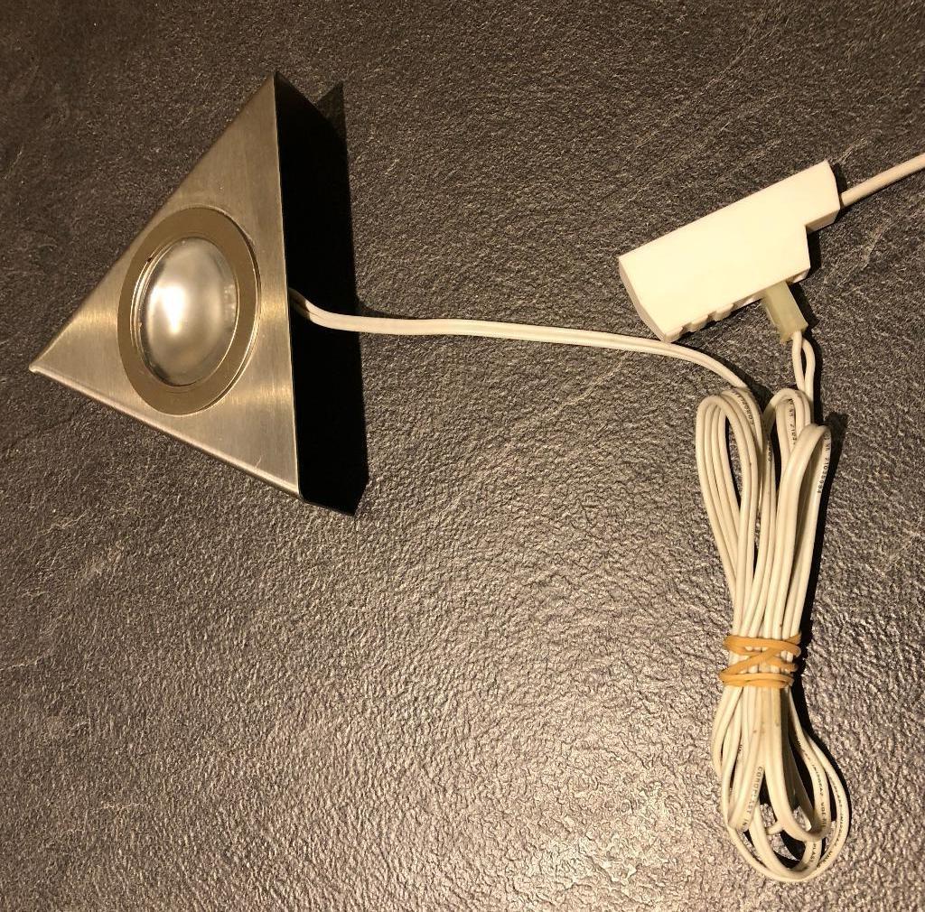Inox keukenkastspot ( 3 spots ), Ophalen, Zo goed als nieuw, Modern, Plafondspot of Wandspot