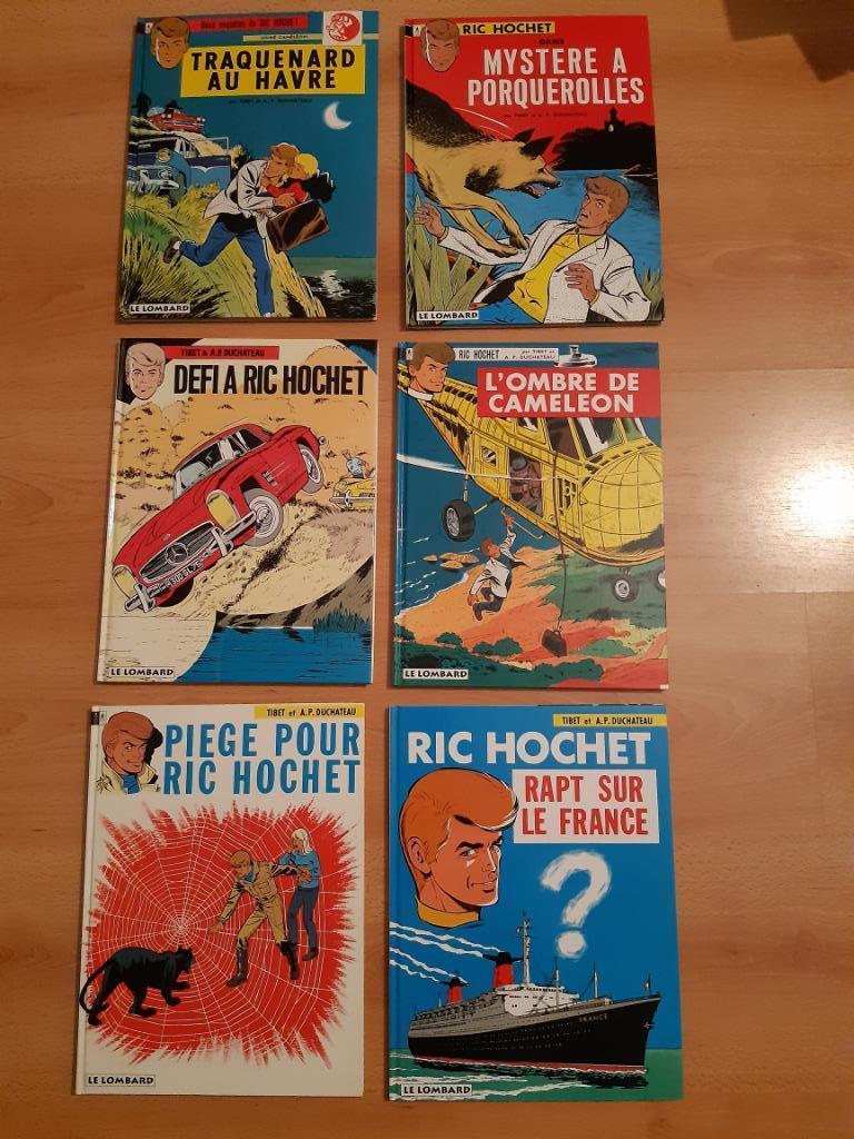 Bandes dessinées Ric Hochet (du nr 1 au nr 64)+ 2 livres, Série complète ou Série, Enlèvement ou Envoi, Comme neuf, Tibet et A.P. Duchateau