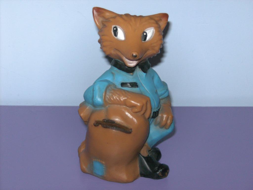 Vintage spaarpot: wolf. (gemerkt), Ophalen of Verzenden, Gebruikt, Strip- of Tekenfilmfiguur