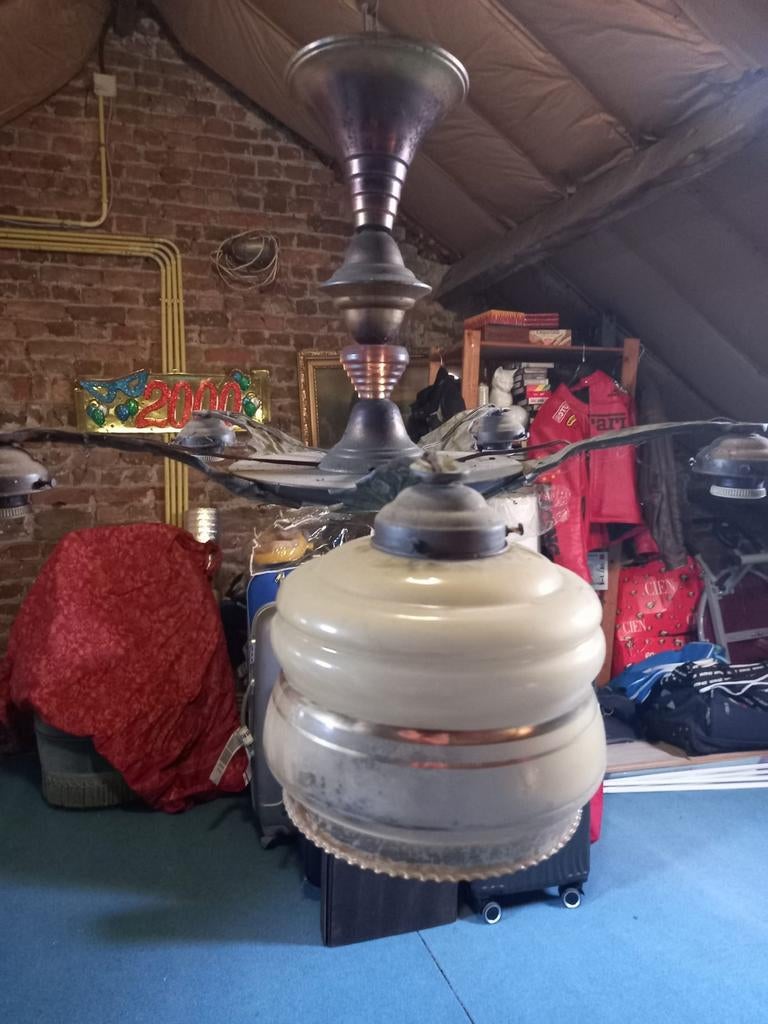 Lustre très ancien avec globe, Enlèvement ou Envoi