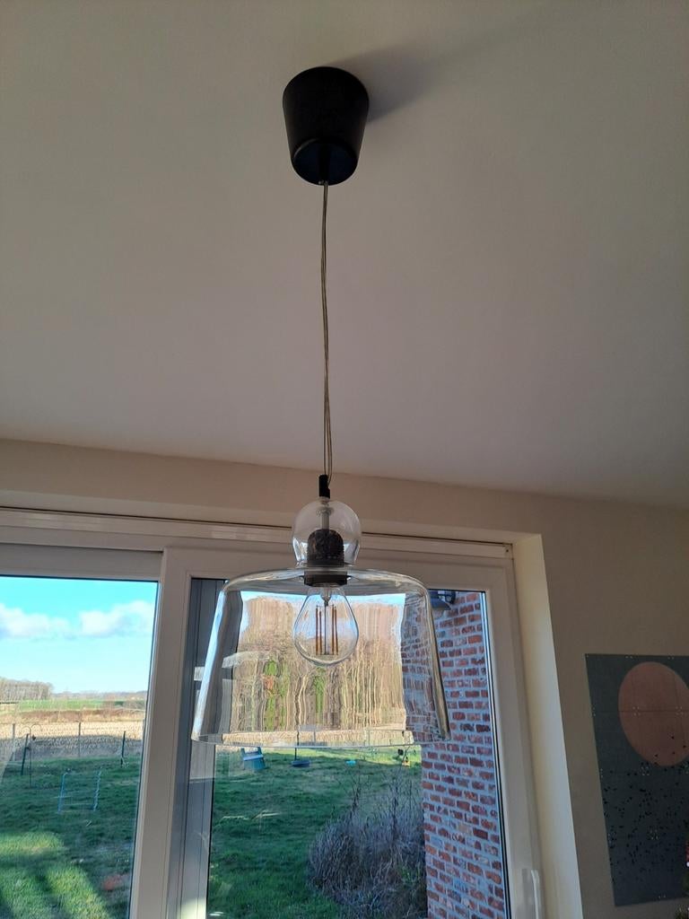 Pomax hangverlichting, Huis en Inrichting, Ophalen, Zo goed als nieuw, Glas