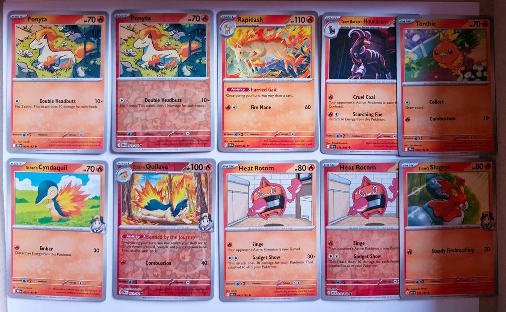 Destined Rivals Vuur Pokemon setje 10 kaarten, Timbres & Monnaies, Timbres | Antilles néerlandaises, Enlèvement ou Envoi