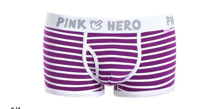 Gestreepte boxer Maat M, Verzenden, Paars, Pink Heroe, Boxer