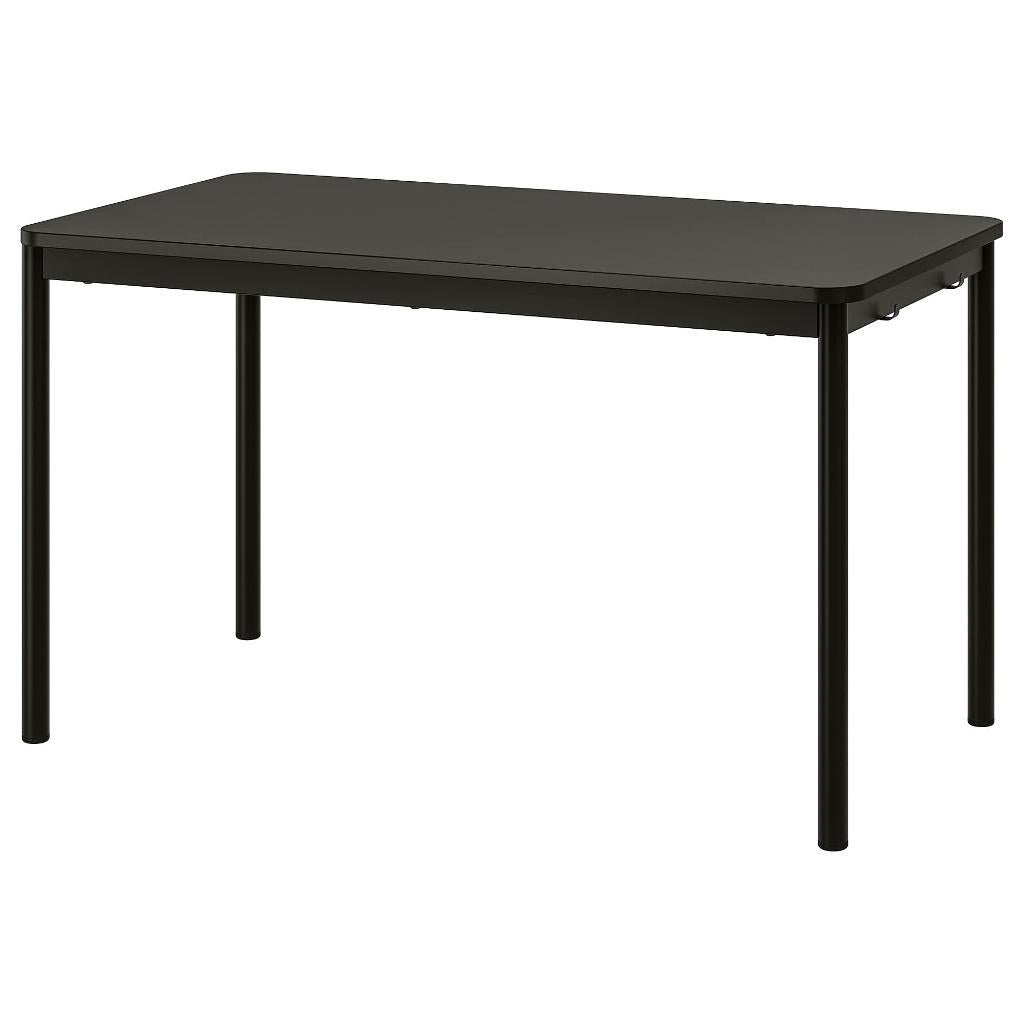 Ikea tafel Tommaryd Zwart 130 x 70 cm, Ophalen, 100 tot 150 cm, 50 tot 100 cm, Zo goed als nieuw
