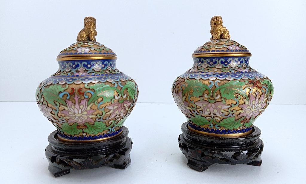 Nourriture pour chien cloisonnée élaborée ZI JIN CHENG, Enlèvement ou Envoi, Cuivre