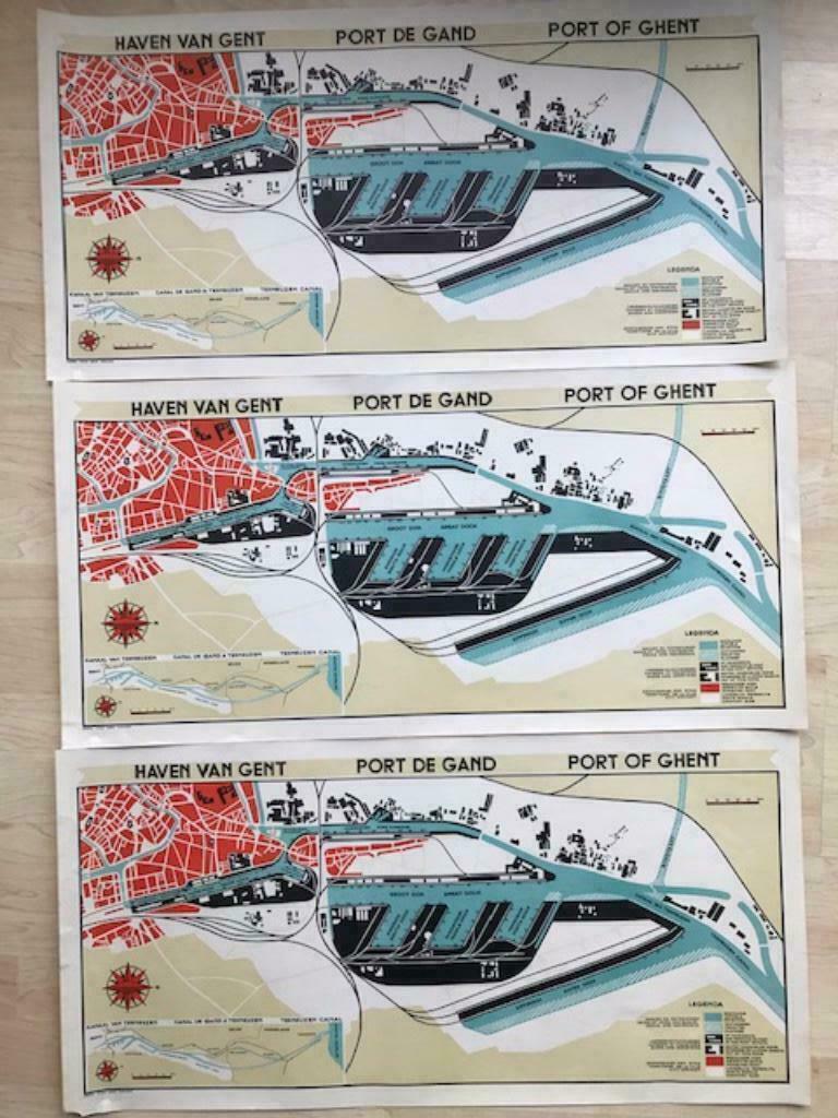 affiches : Haven van Gent (2 retro affiches), Rechthoekig Liggend, Nieuw, Ophalen of Verzenden, A1 t/m A3