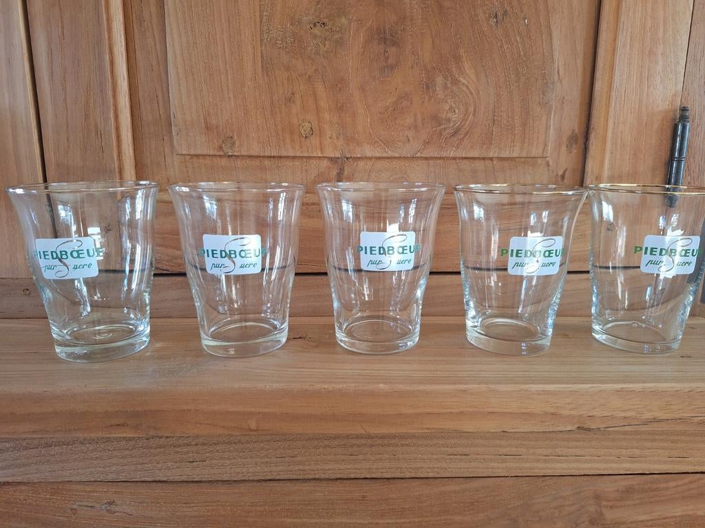 Piedboeuf glazen 5 stuks, Verzamelen, Ophalen