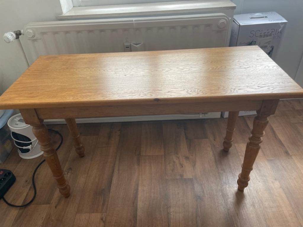 Table en chêne massif style Louis Philippe, 100 à 150 cm, Louis Philippe, Comme neuf, Enlèvement