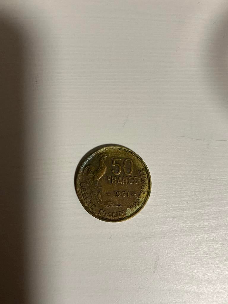 Ancienne pièce française année 1951, Enlèvement ou Envoi