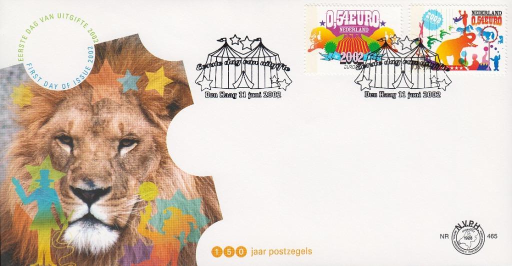 2002 - PAYS-BAS - FDC Europe : The Circus [SG 2238/2239], Envoi, Après 1940, Non oblitéré