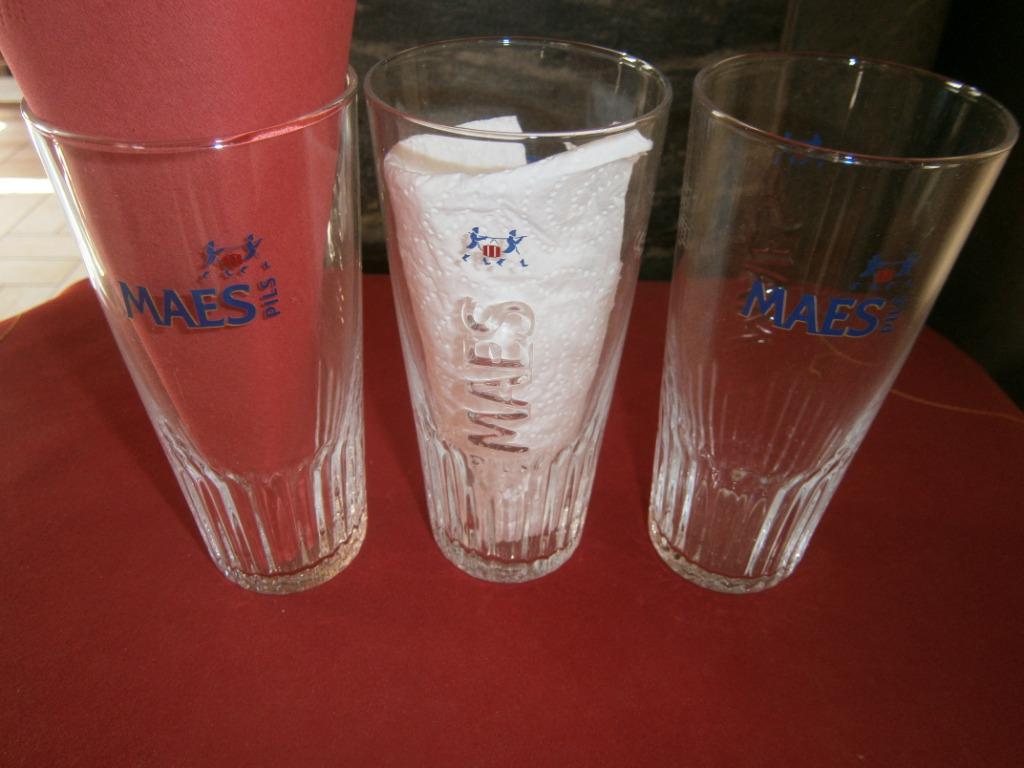 3 verres Maes Pils 25 cl nouveaux - 3 € les 3, Collections, Verres & Petits Verres, Enlèvement, Neuf, Verre à bière