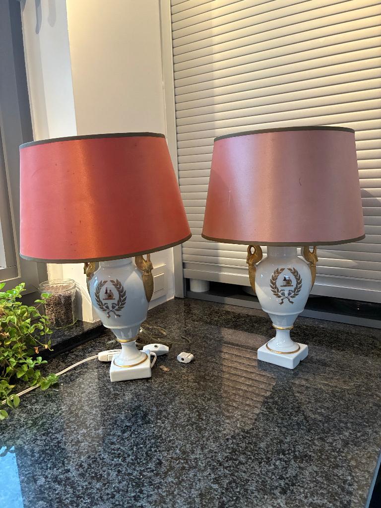 Porcelaine de Baudour vintage lampjes, Enlèvement