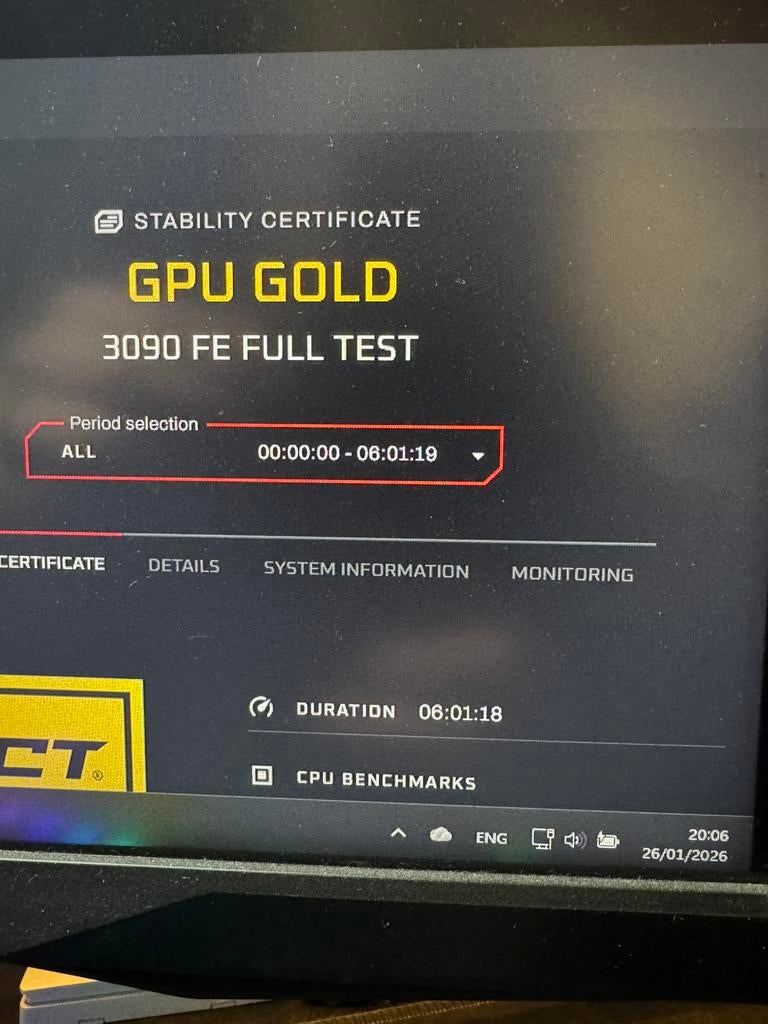 Nvidia Rtx 3090 watercooling certofocat occt gold 26/01/2026, Enlèvement ou Envoi, Comme neuf