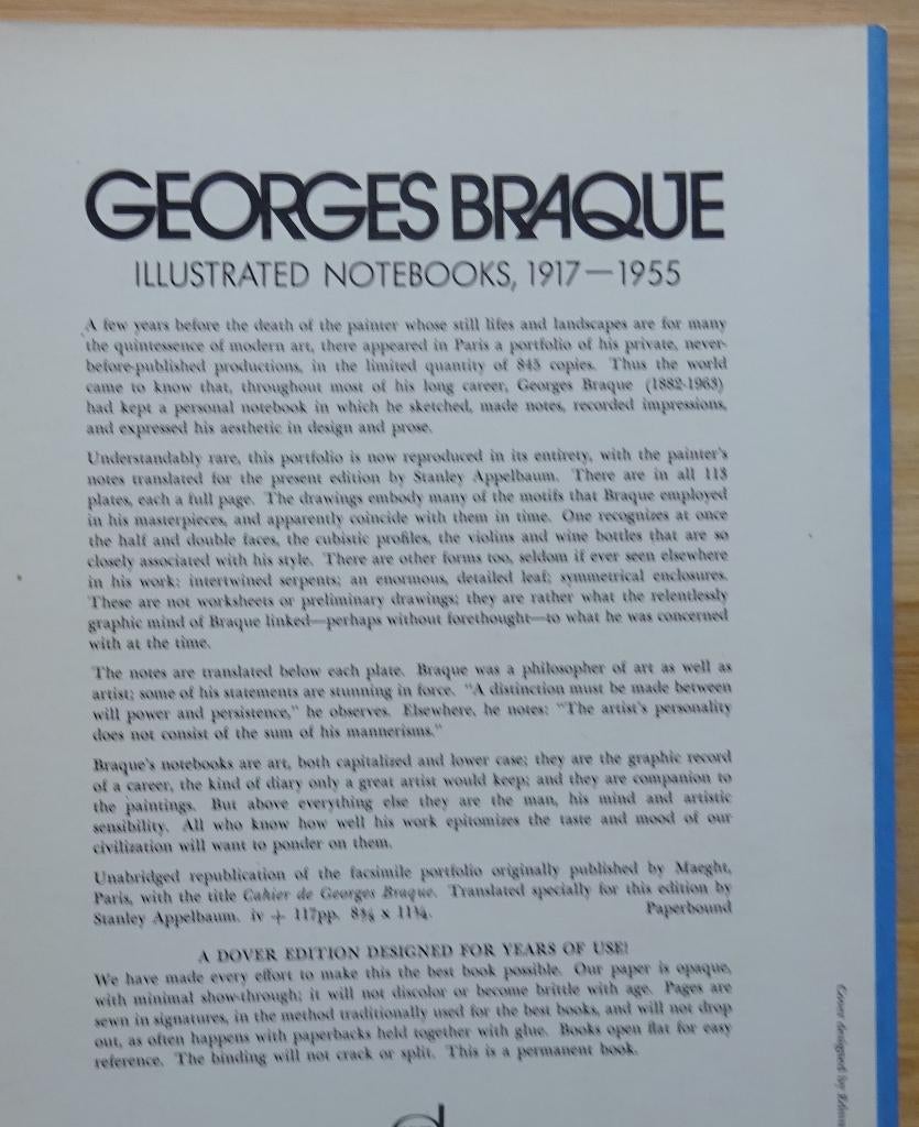 Georges Braque, 1971, illustrated notebooks 1917-1955, Ophalen of Verzenden, Gelezen