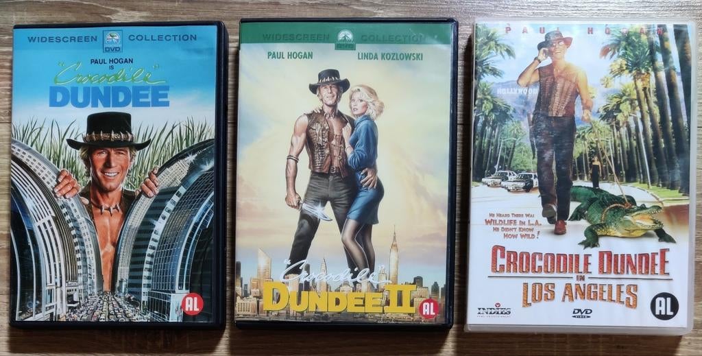 Crocodile Dundee 1, 2 & 3 (Trilogy) (1986) (Paul Hogan) DVD, Cd's en Dvd's, Ophalen of Verzenden, Zo goed als nieuw