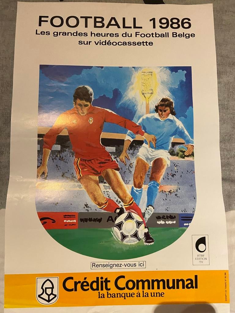 Affiche rode duivels 1986, Ophalen of Verzenden, Nieuw, Poster, Plaatje of Sticker