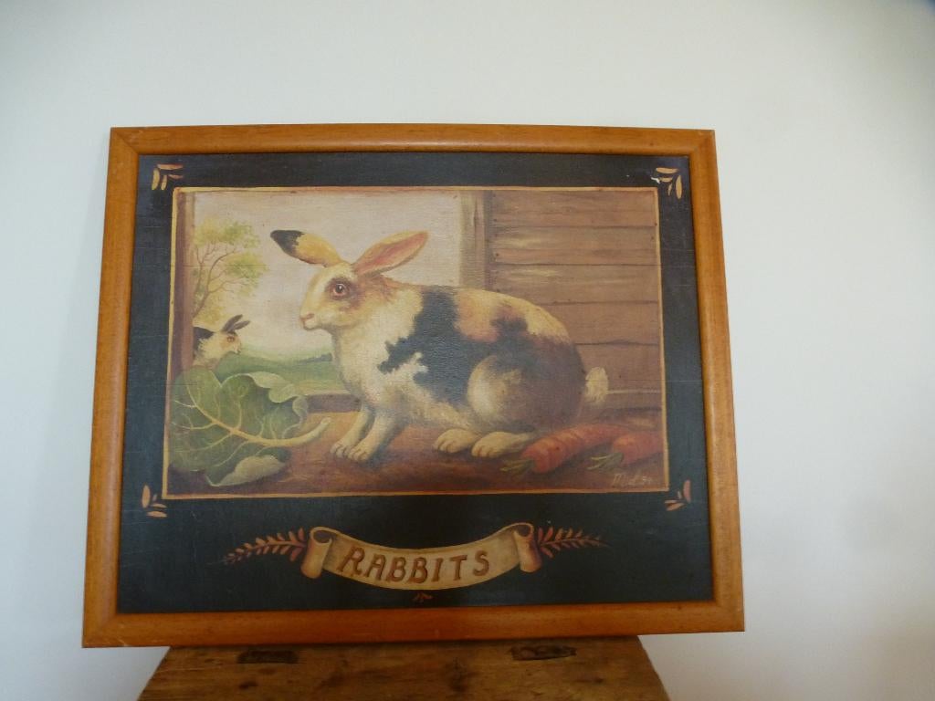 vintage Print RABBITS  Mid 94   Lapins, Enlèvement ou Envoi