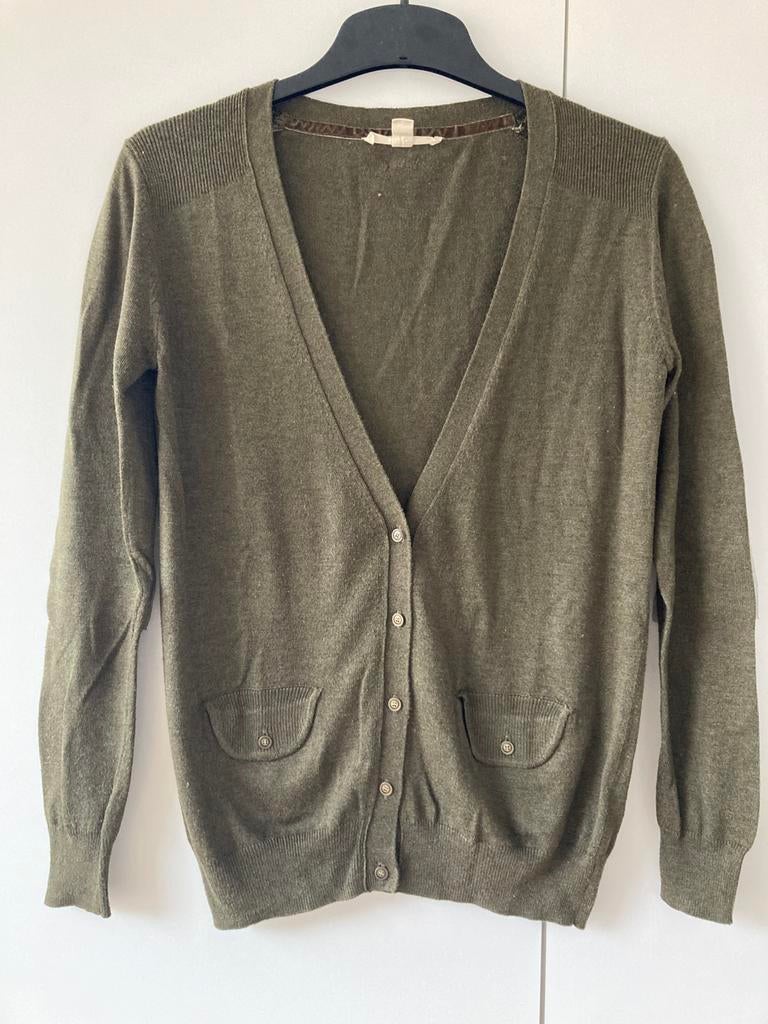 Gilet Esprit maat XS - khaki kleur - V-hals, Overige kleuren, Ophalen of Verzenden, Zo goed als nieuw, Maat 34 (XS) of kleiner