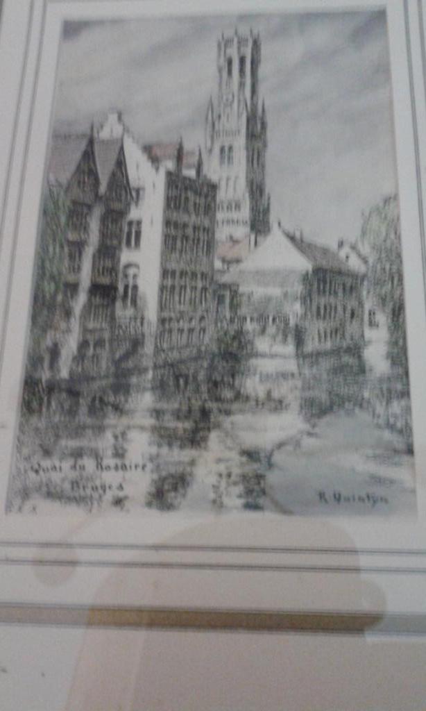 Brugge potloodtekening, Ophalen
