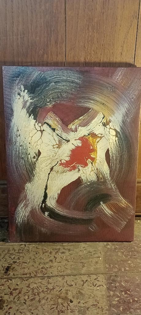 Peinture abstraite sur toile,Weytsman Alain,Tournai,n23, Enlèvement ou Envoi