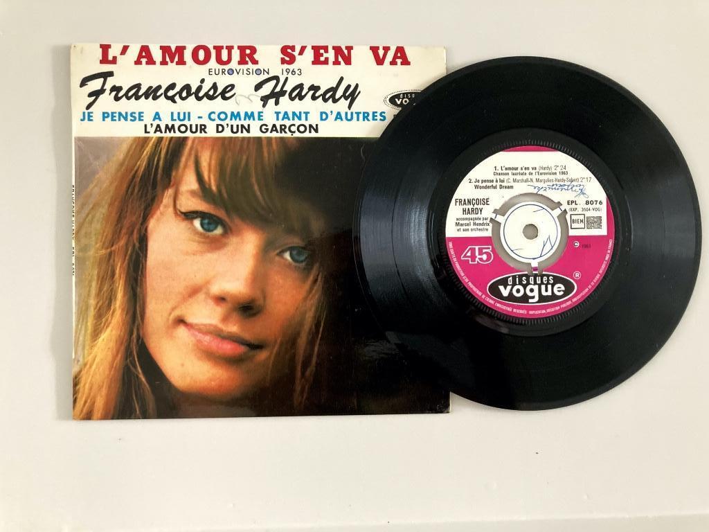 Vinyl single Francoise Hardy - L'amour s'en va, Ophalen of Verzenden, Gebruikt