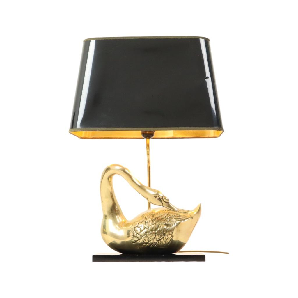 Grote Zwaan Lamp Hollywood Regency Tafellamp Regina Italy 58, Antiek en Kunst, Ophalen of Verzenden