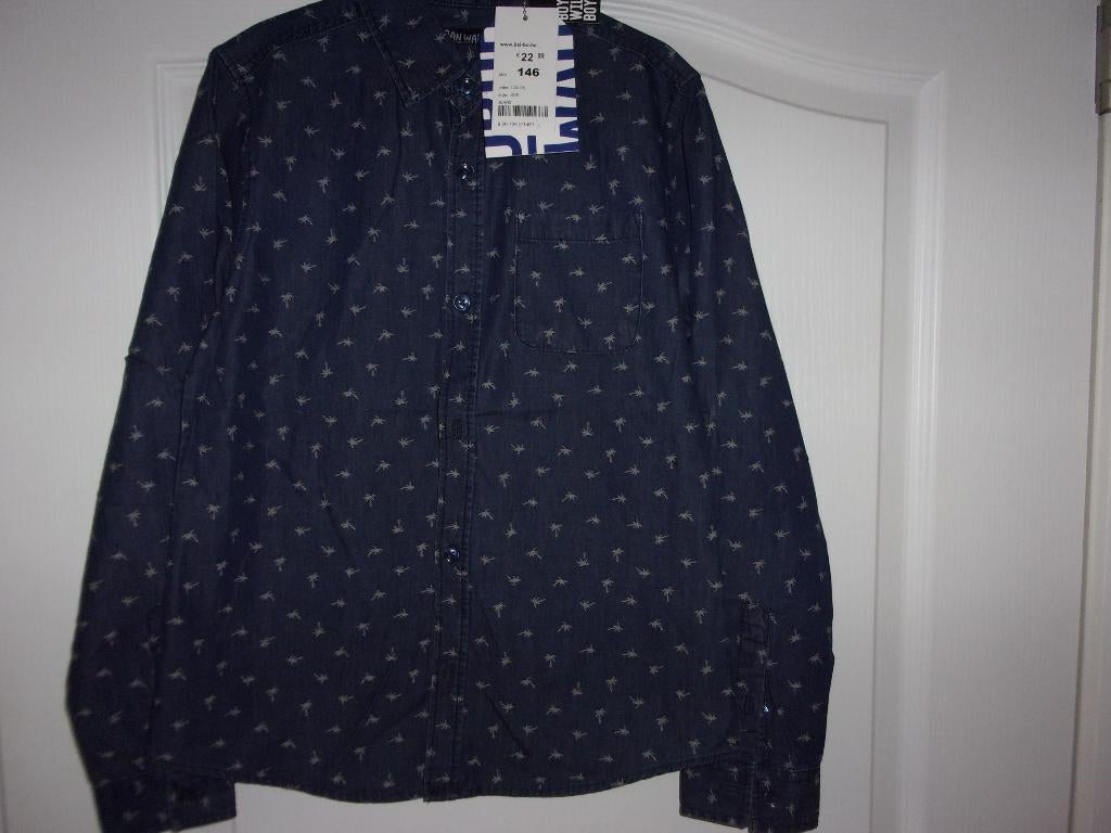 SPLINTERNIEUW jongenshemd. Maat 146, Kinderen en Baby's, Kinderkleding | Maat 146, Overhemd of Blouse, Nieuw, Ophalen of Verzenden