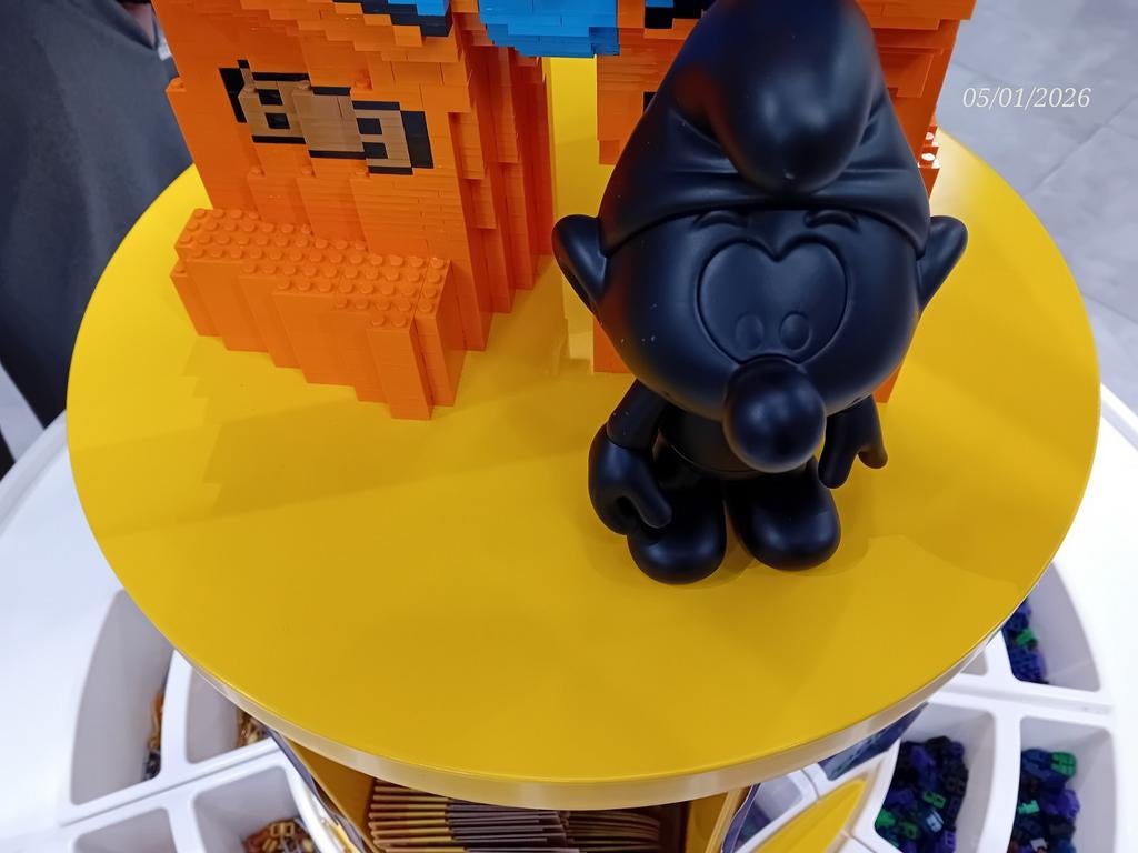 Zwarte Smurf te koop. (23cm), Verzamelen, Smurfen, Gebruikt, Ophalen of Verzenden
