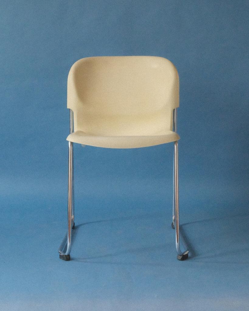 off-white SM 400 Swing Chair, Gerd Lange, Drabert, Huis en Inrichting, Stoelen, Gebruikt, Wit, Ophalen of Verzenden, Metaal