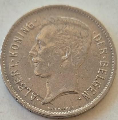 muntstuk Albert Koning der Belgen 5 Fr 1931 B, Verzenden, Overig, Losse munt