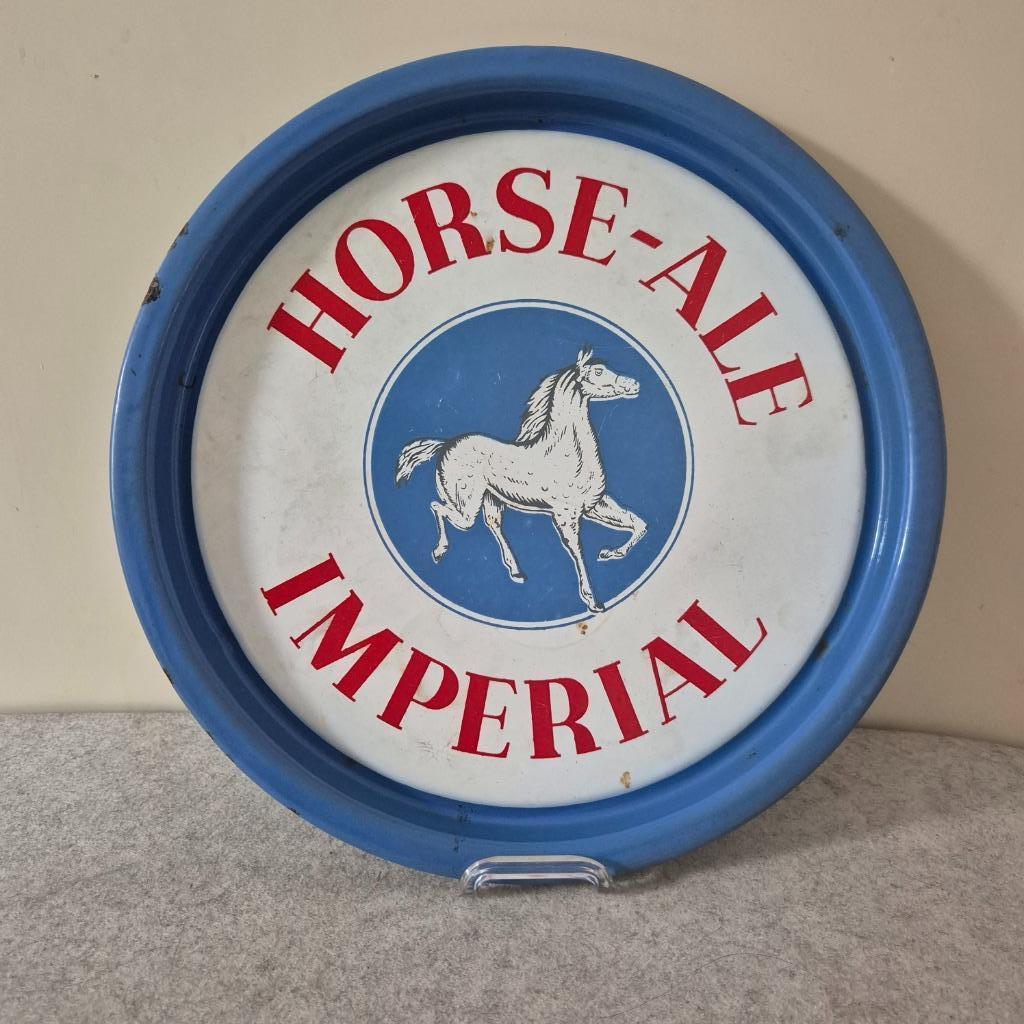 Emaille bierplateau Horse-Ale Imperial, Verzamelen, Ophalen of Verzenden