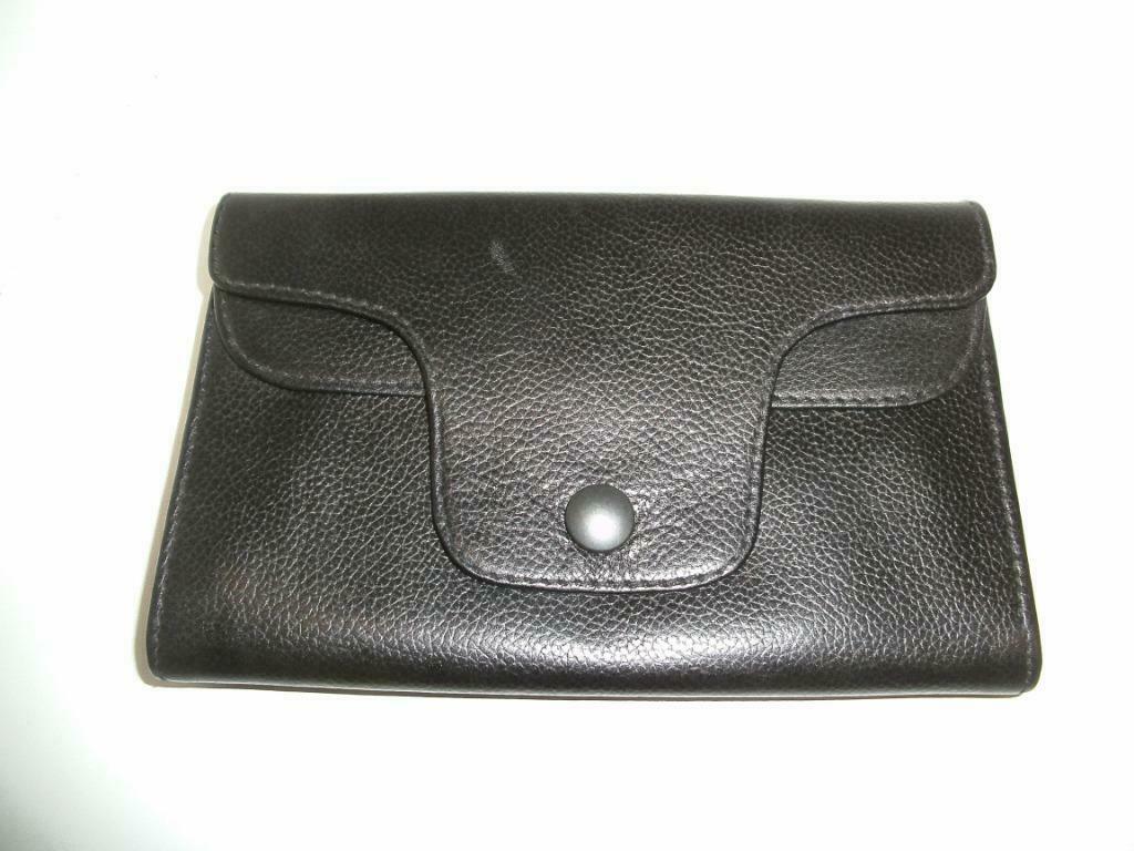 Portefeuille en cuir noir (DS203-b), Bijoux, Sacs & Beauté, Porte-monnaie & Portefeuilles, Comme neuf, Autres marques, Noir, Cuir