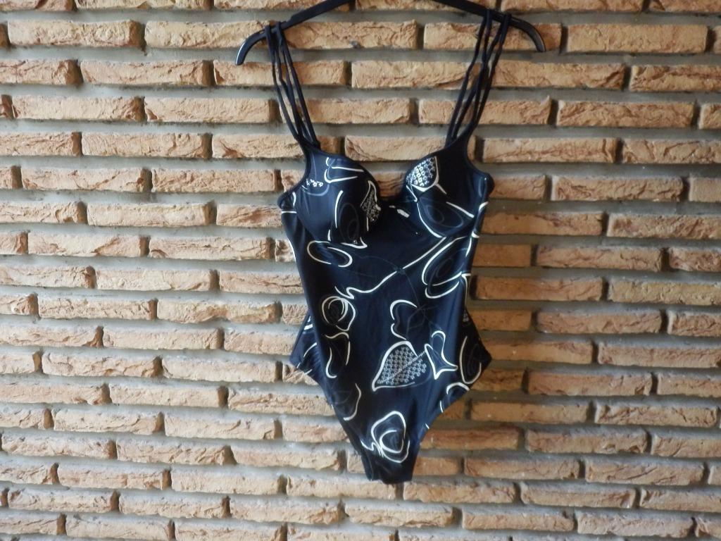 (73) - maillot femme t.40 noir argenté, Enlèvement ou Envoi, Porté, Noir, Maillot de bain