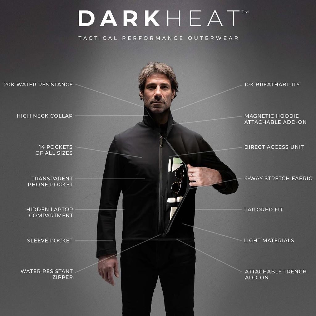 DarkHeat 2.0 Tactical regenjas, puffer/bodywarmer, Maat 48/50 (M), Zwart, Nieuw, Ophalen of Verzenden