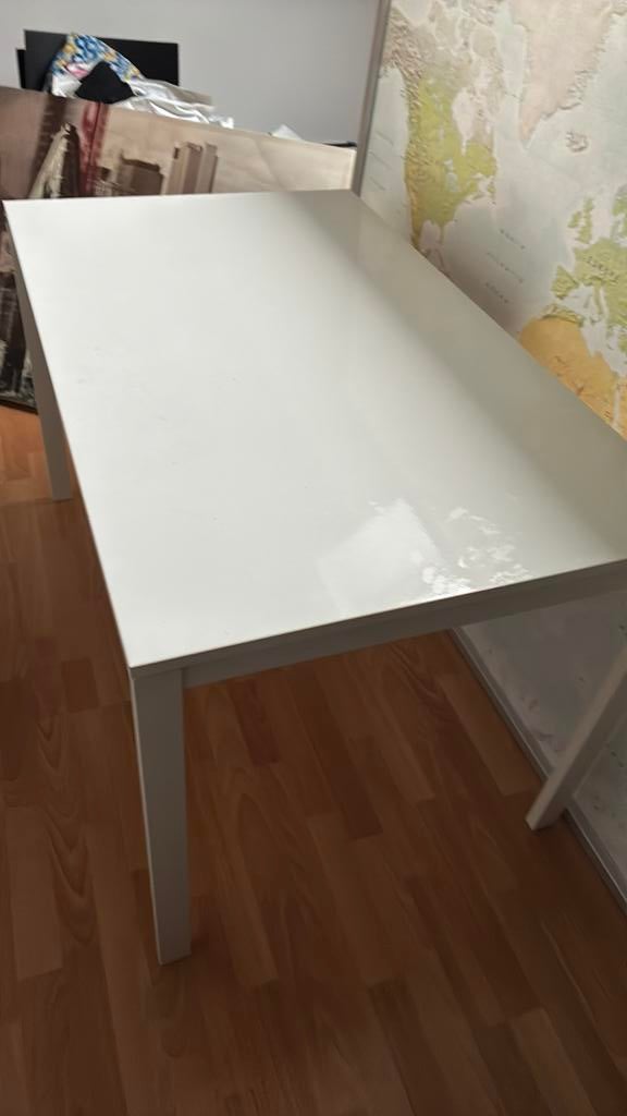 Tafel wit Ikea Melltorp 120x80 cm goede staat, Enlèvement, Utilisé