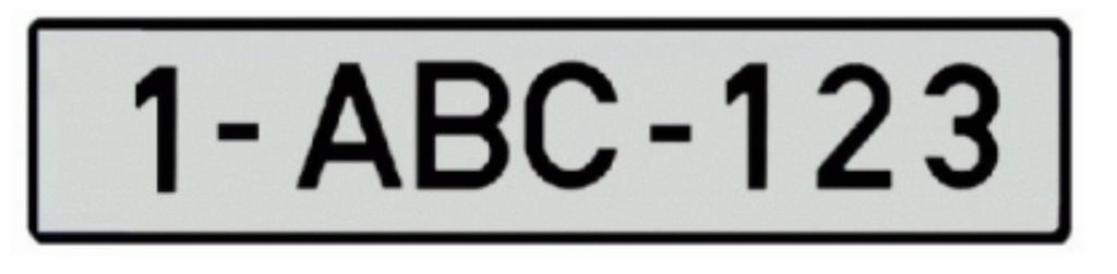 Plaque immatriculation blanche/noire, Enlèvement ou Envoi, ., ., .