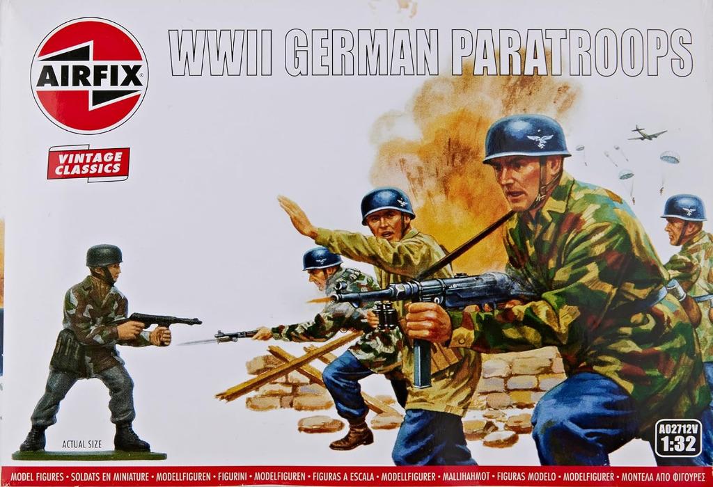 AIRFIX 02712V WWII German Paratroops échelle 1/32, Ophalen of Verzenden, Nieuw, Groter dan 1:35, Figuur of Figuren