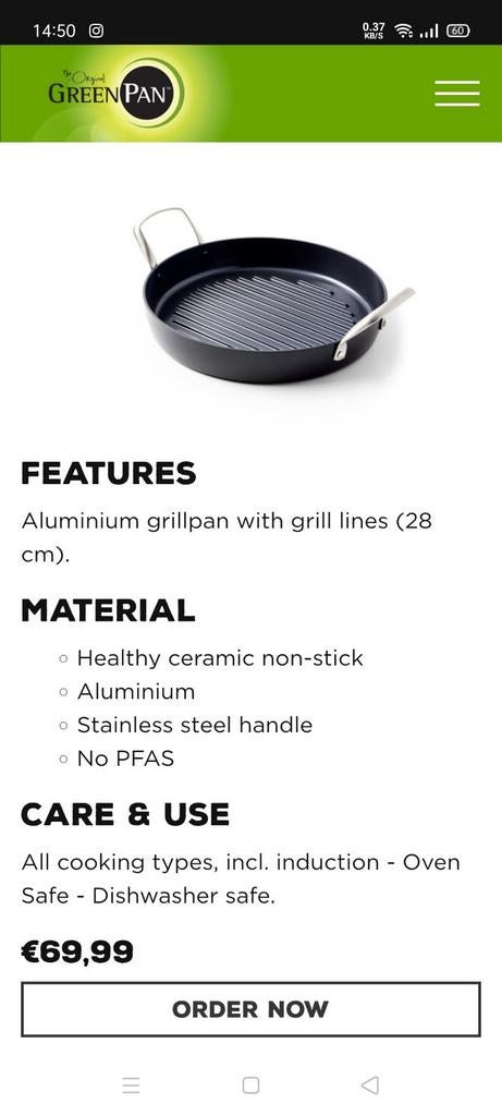 chop & grill by greenpan, Enlèvement, Neuf