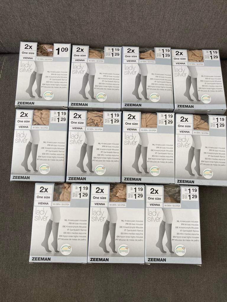 Nieuw 22 paar kniekousen 30 Den One Size, Zeeman, Ophalen of Verzenden, Nieuw, Sokken en Kniesokken