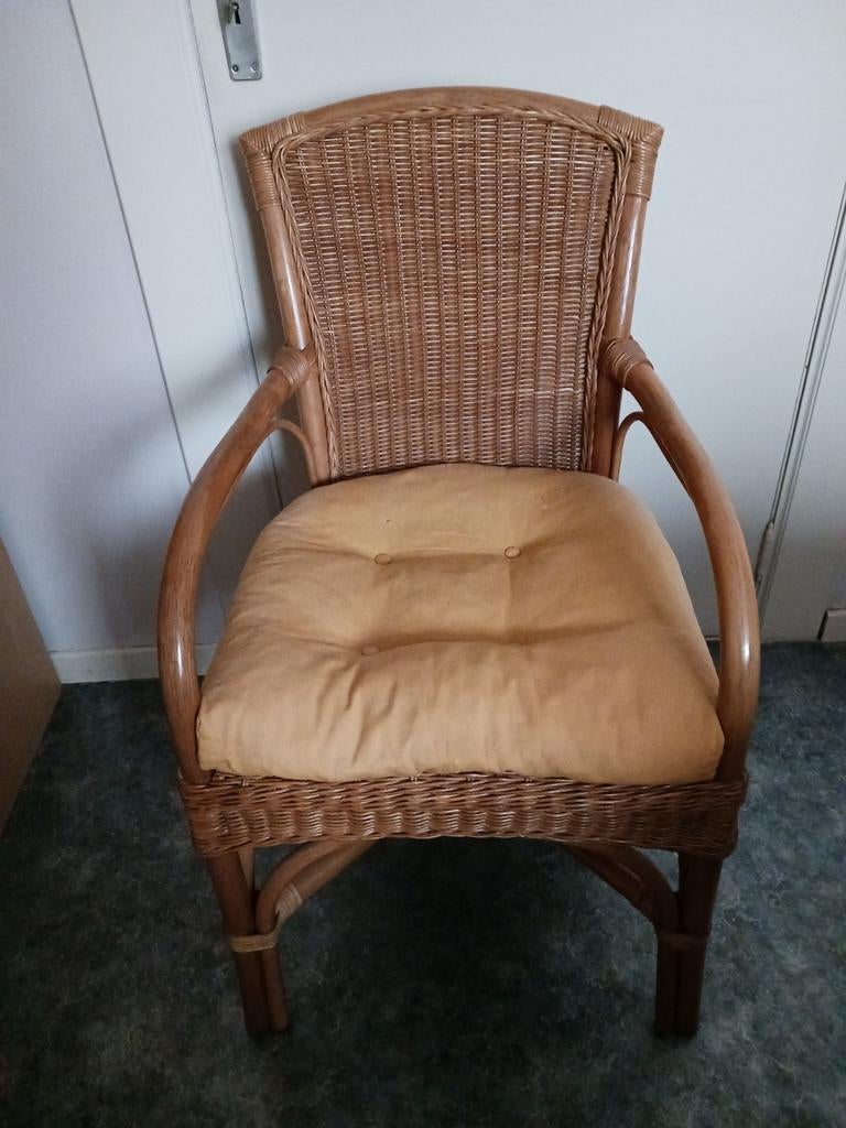 Rotan stoelen 4 exemplaren, Antiek en Kunst, Antiek | Meubels | Stoelen en Sofa's, Ophalen