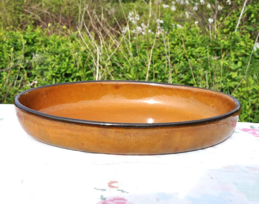 plat terre cuite  ovale pour cuisson au four, Enlèvement ou Envoi, Utilisé, Poterie, Récipient(s)