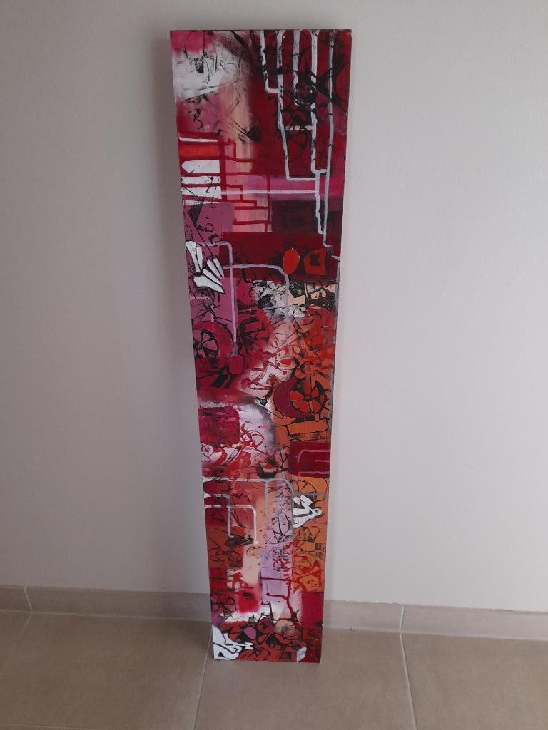 Schilderij Kleurrijk., Antiek en Kunst, Kunst | Schilderijen | Klassiek, Ophalen