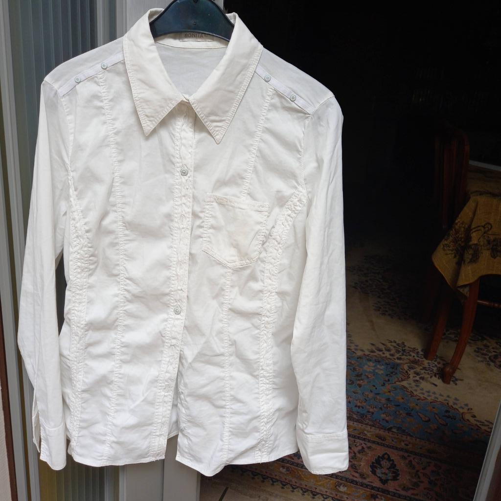 witte stretch hemdbloes merk Bonita maat 42-44 als nieuw, Kleding | Dames, Wit, Maat 42/44 (L), Bonita, Ophalen of Verzenden